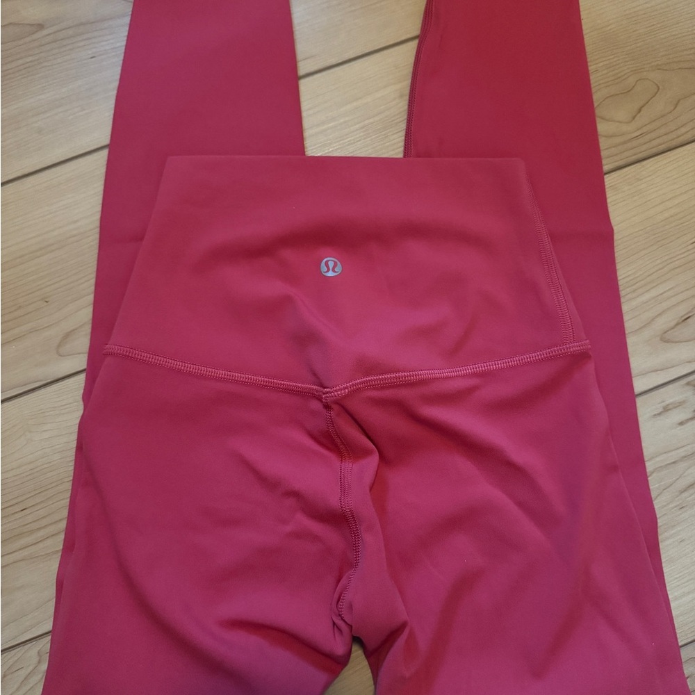 Lululemon Red High-Waisted Leggings